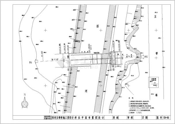 某河玉带桥（1-72米中承式钢管拱型）设计cad全套施工图【含设计说明，62个CAD文件】-图二