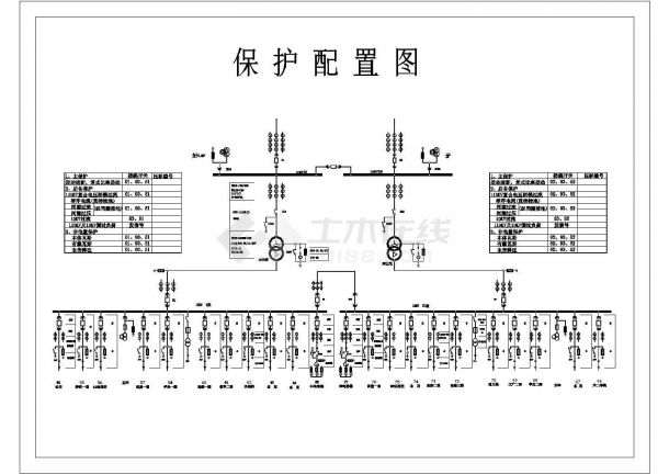 某110KV变电站主接线保护直流所CAD节点图-图一