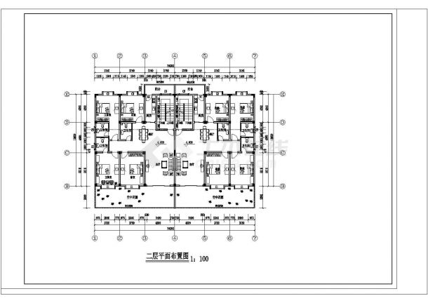 蔡家村自建住宅楼全套建筑施工设计cad图纸(含夹层平面布置图)-图二