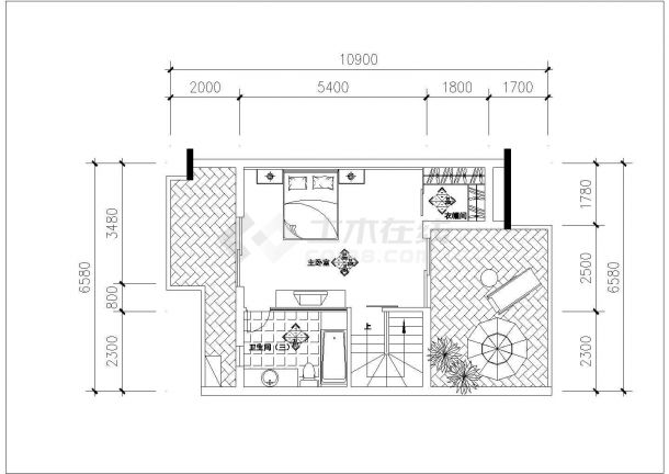 蝶舞飞扬户型复式住宅楼全套建筑施工设计cad图纸-图一