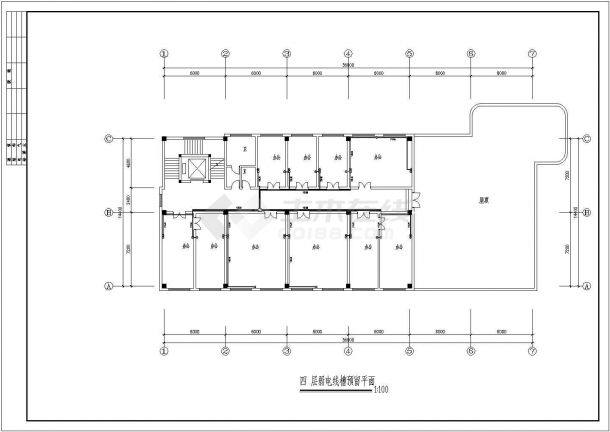 某四层住宅建筑电气CAD设计施工图-图一