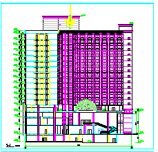 某地区17层框剪结构酒店建筑cad设计方案图纸