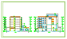 某地区六层框架结构综合办公楼建筑设计cad方案图纸-图一