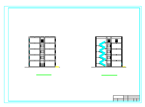 5层 5200平米左右一字型框架结构办公楼毕业设计（含建筑结构图、计算书）-图二