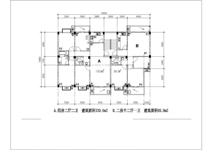 苏州某小高层户型住宅楼全套建筑施工设计cad图_图1
