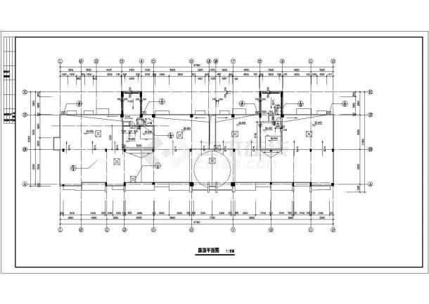 某5层商住楼施工设计CAD示意图-图一