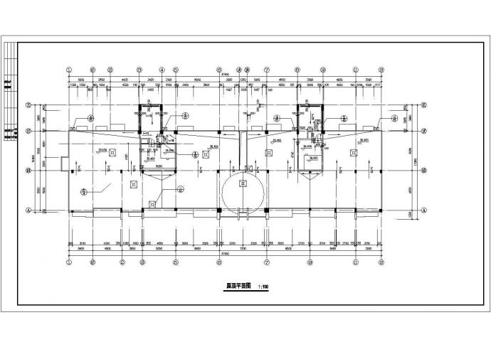 某5层商住楼施工设计CAD示意图_图1