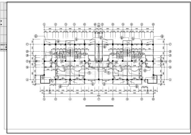 某商住楼建筑设计施工CAD平面布置参考图-图一