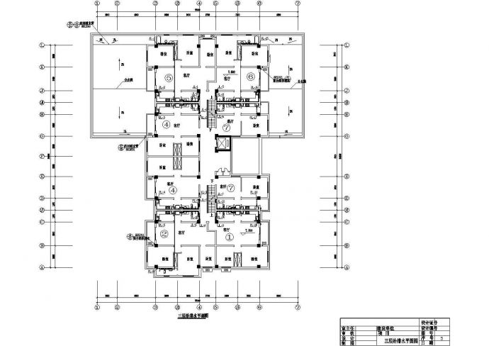 8层6167平方米商住楼给排水设计图_图1
