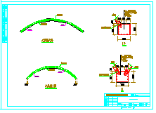 某三拱钢筋砼拱桥景观桥梁全套施工图（含设计说明）_图1