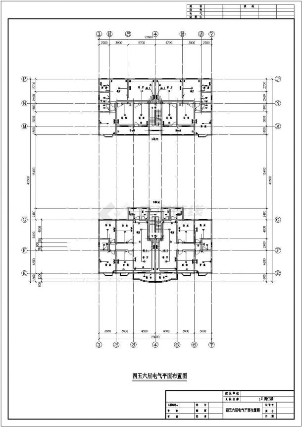 【湖南】某商住楼照明电气设计CAD施工图-图二