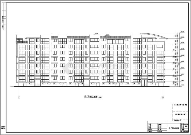 大连市某小区4400平米6+1层框架结构住宅楼建筑设计CAD图纸-图二