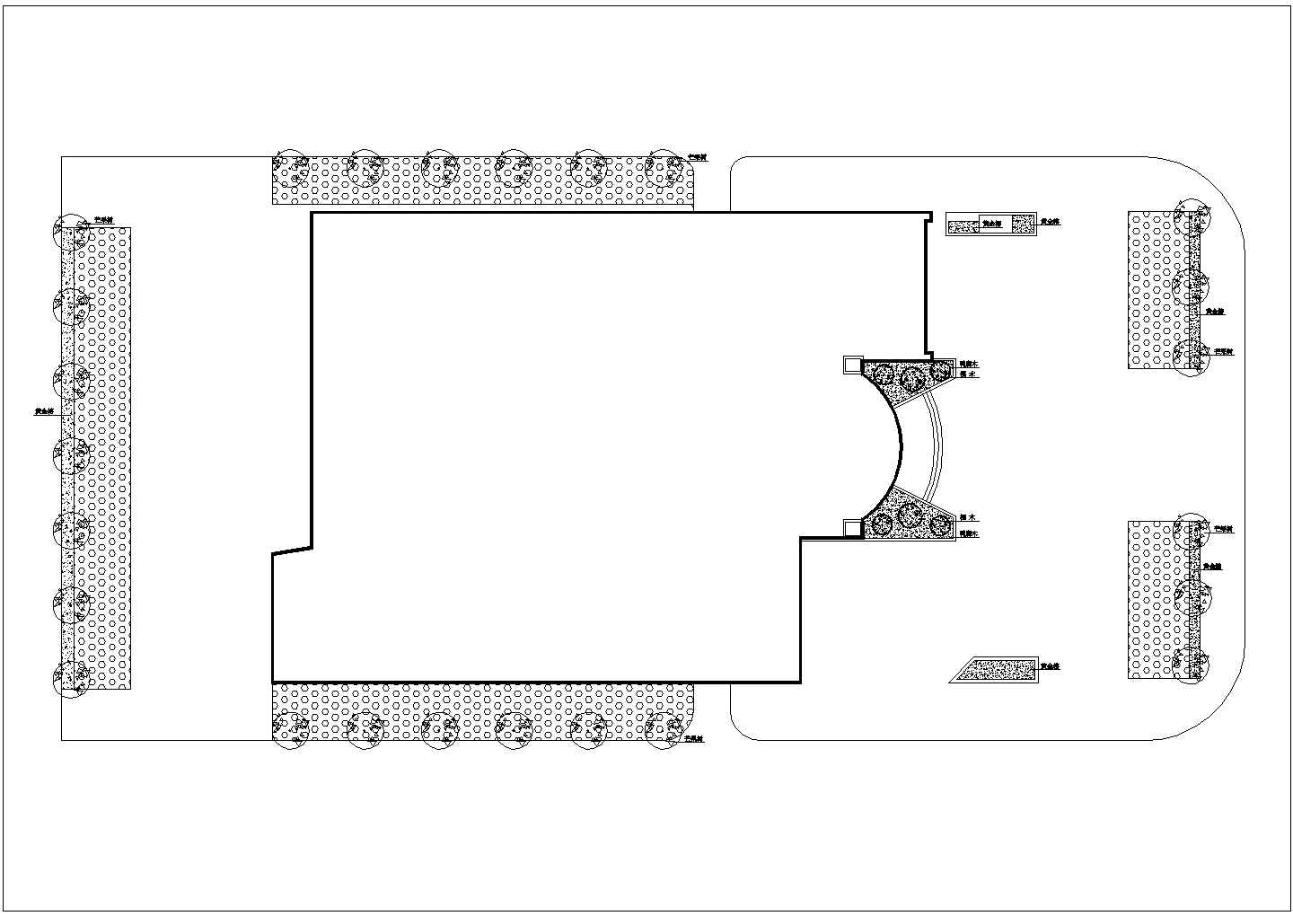 精美楼顶花园建筑CAD详细参考图