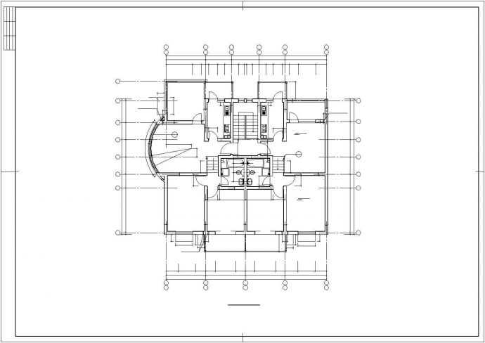 武汉某小区4200平米7层框混结构住宅楼建筑设计CAD图纸（含阁楼）_图1