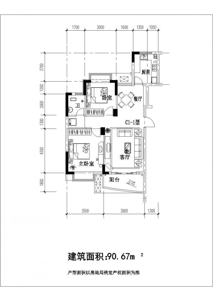 淮安市某新建小区热门的平面户型设计CAD图纸（共13张）_图1