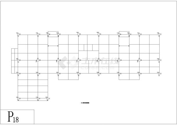 五层框架结构大学教学学院楼结构施工全套图（1、2#）-图一