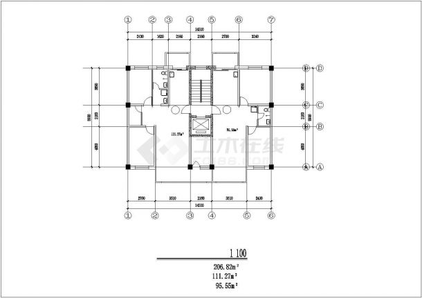 银川市某新建小区经典热门的平面户型设计CAD图纸（9张）-图二