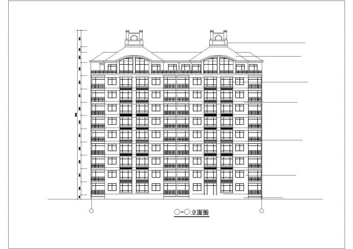 某小区10层框架结构住宅楼平立剖面设计CAD图纸（含阁楼/3套方案）_图1