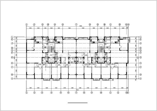 某小区10层框架结构住宅楼平立剖面设计CAD图纸（含阁楼/3套方案）-图二