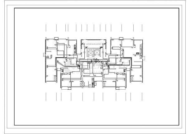 张家口大型商住楼全套电气施工图纸之一：1号住宅楼（28张）-图二