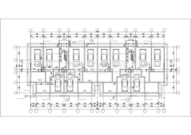 占地480平米6层框混结构住宅楼建筑设计CAD图纸（含阁楼和架空层）-图二
