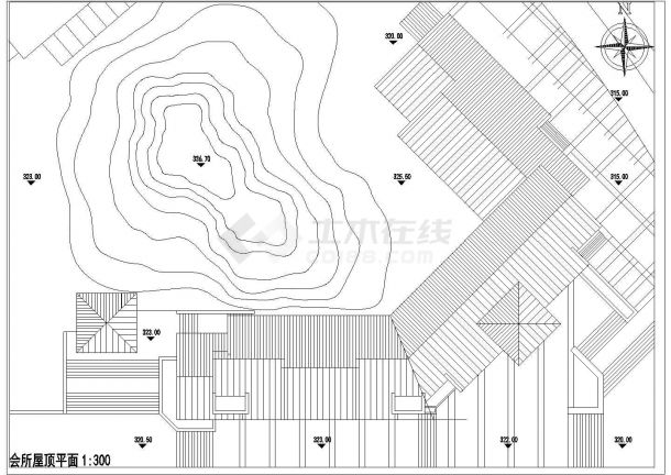 2层别墅区会所建筑初步设计方案-图一
