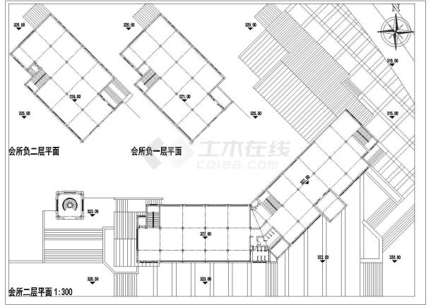 2层别墅区会所建筑初步设计方案-图二