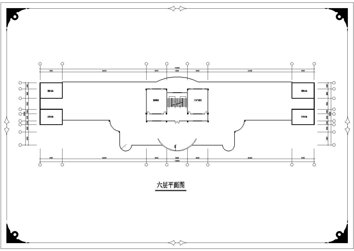 教学楼设计_某中学六层教学楼方案设计CAD图