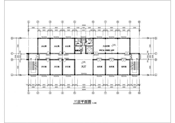 某六层厂区办公楼建筑设计施工图_图1