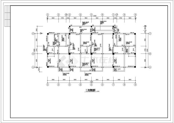 【吉林】长31.2米宽12米5层框架商住楼结构施工建筑图-图二