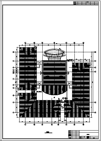 售楼部设计_800平米某单层临时售楼部建筑设计cad图纸-图二