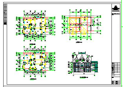 南方某地一木结构别墅全套设计施工图纸（含有建筑图）-图二