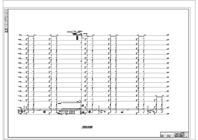 某15层5单元2.5万平米村民区商住楼给排水设计cad施工图（含设计说明）_图1