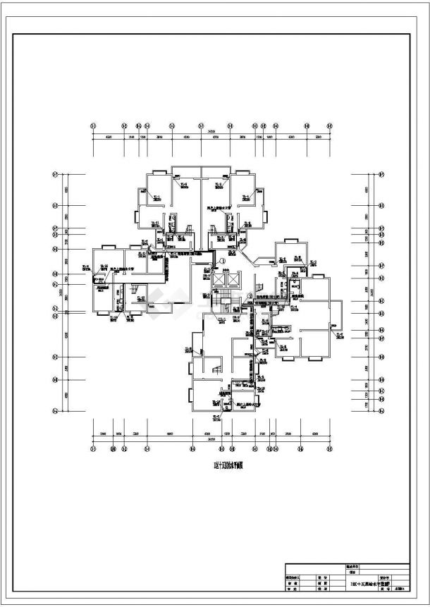 某16层商住楼给排水设计cad施工图（含设计说明）-图二