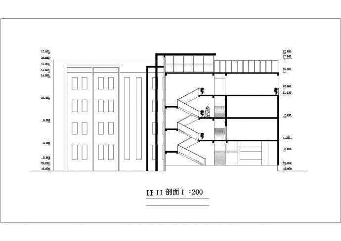重庆市某大学5200平米左右4层框架结构教学楼平立面设计CAD图纸_图1