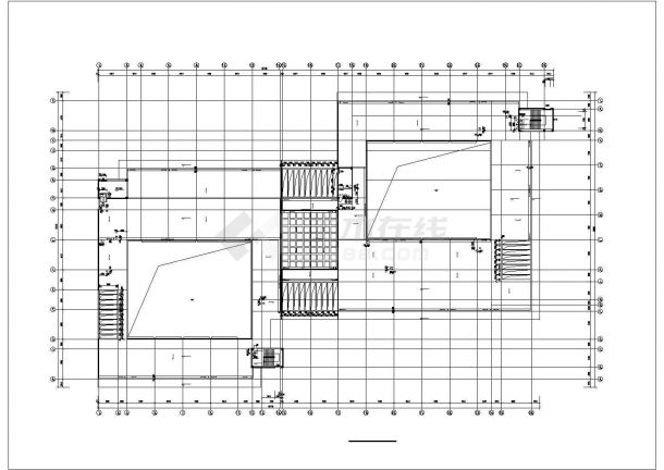北京某大学3万平米左右6层框架结构教学楼建筑CAD设计图纸-图二