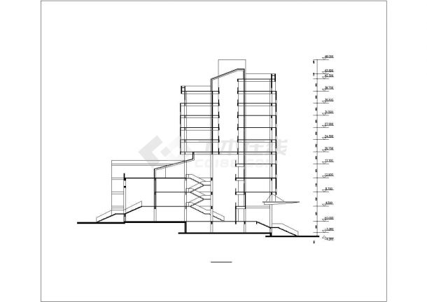 深圳某大学2.4万平米11层框架结构教学综合楼全套建筑CAD设计图纸-图一