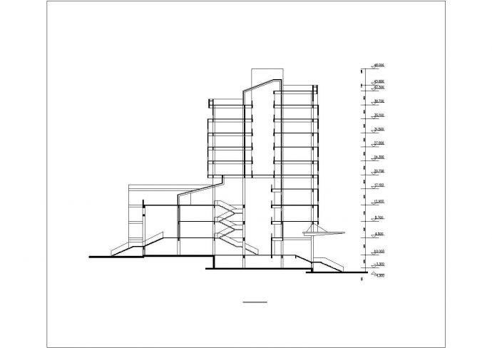 深圳某大学2.4万平米11层框架结构教学综合楼全套建筑CAD设计图纸_图1