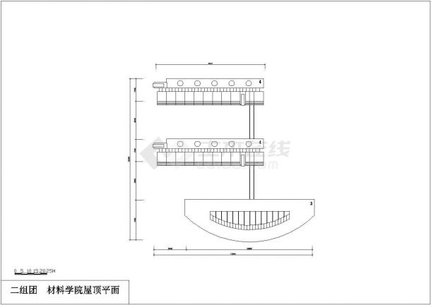 包头市某大学1.8万平米四层框架结构教学楼平面设计CAD图纸-图一