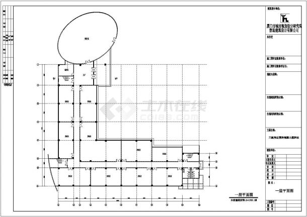 辽宁省某市重点中学实验楼整体装修设计CAD图纸-图一