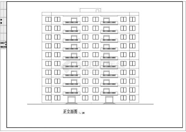 浙江省杭州市某点式小高层建筑全套装修设计CAD方案图-图二