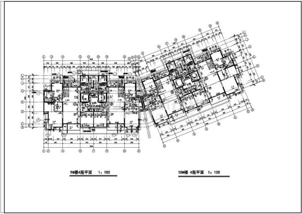 盘锦市老城区多层住宅标准层平面CAD图纸-图一