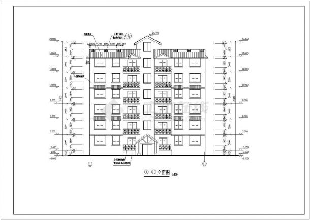 浙江省某市多层住宅小区8号楼装修设计CAD图纸-图二
