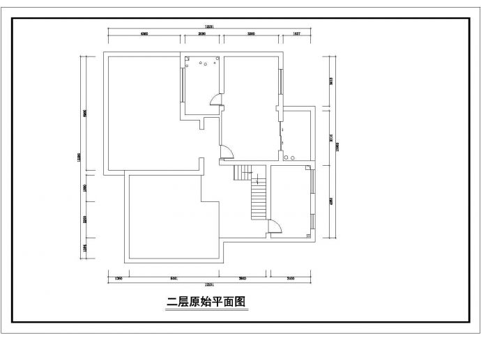 某住宅室内装修方案设计cad施工图纸_图1