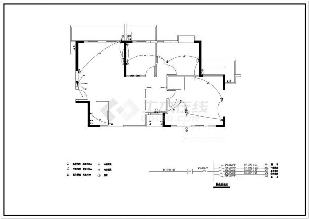  CAD construction drawing of home interior decoration design in a certain place - Figure 1