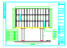 双立柱LED显示屏钢结构设计cad施工图纸