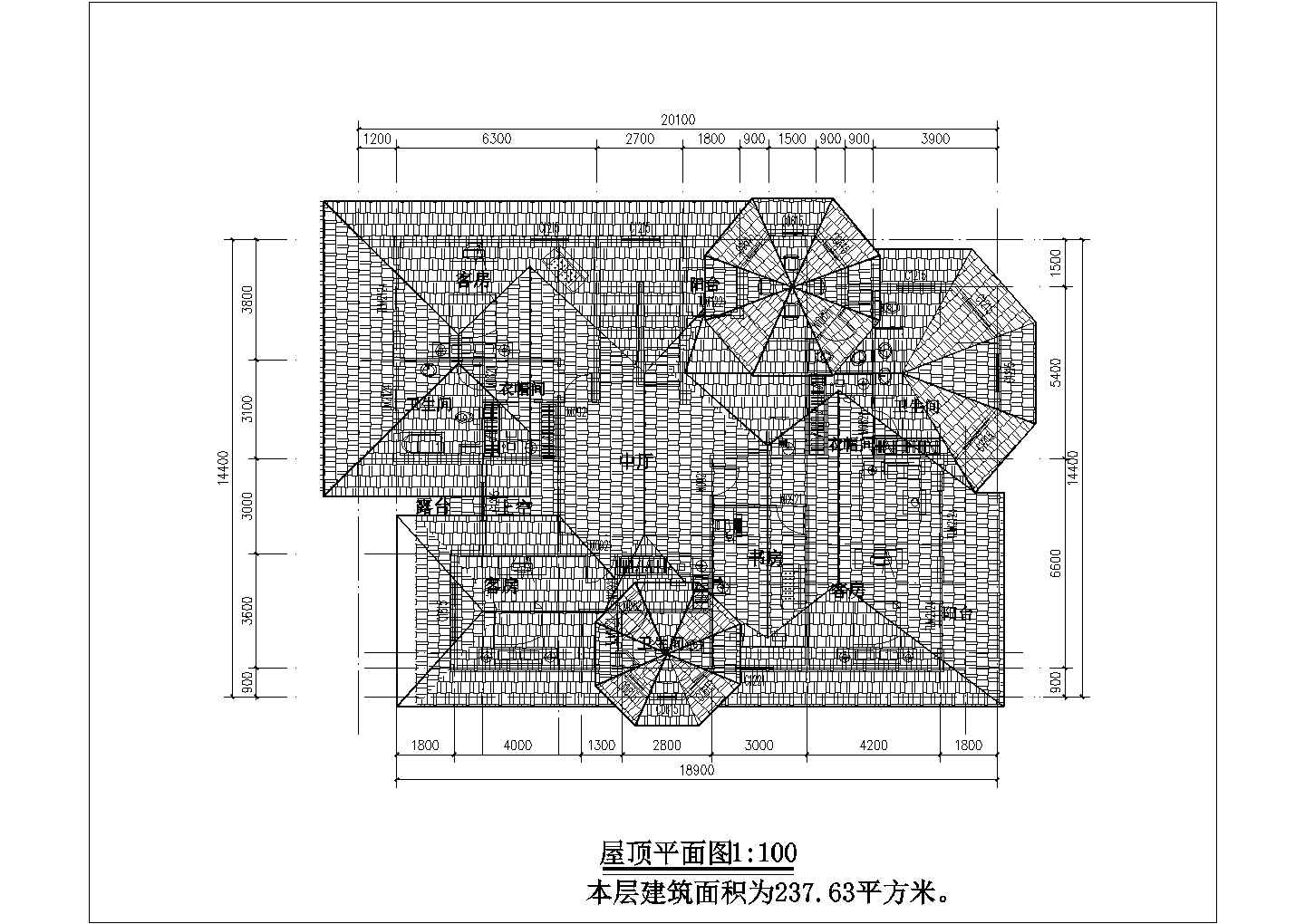 480平米2层砖混结构乡村别墅平立面CAD设计图纸（含效果图）
