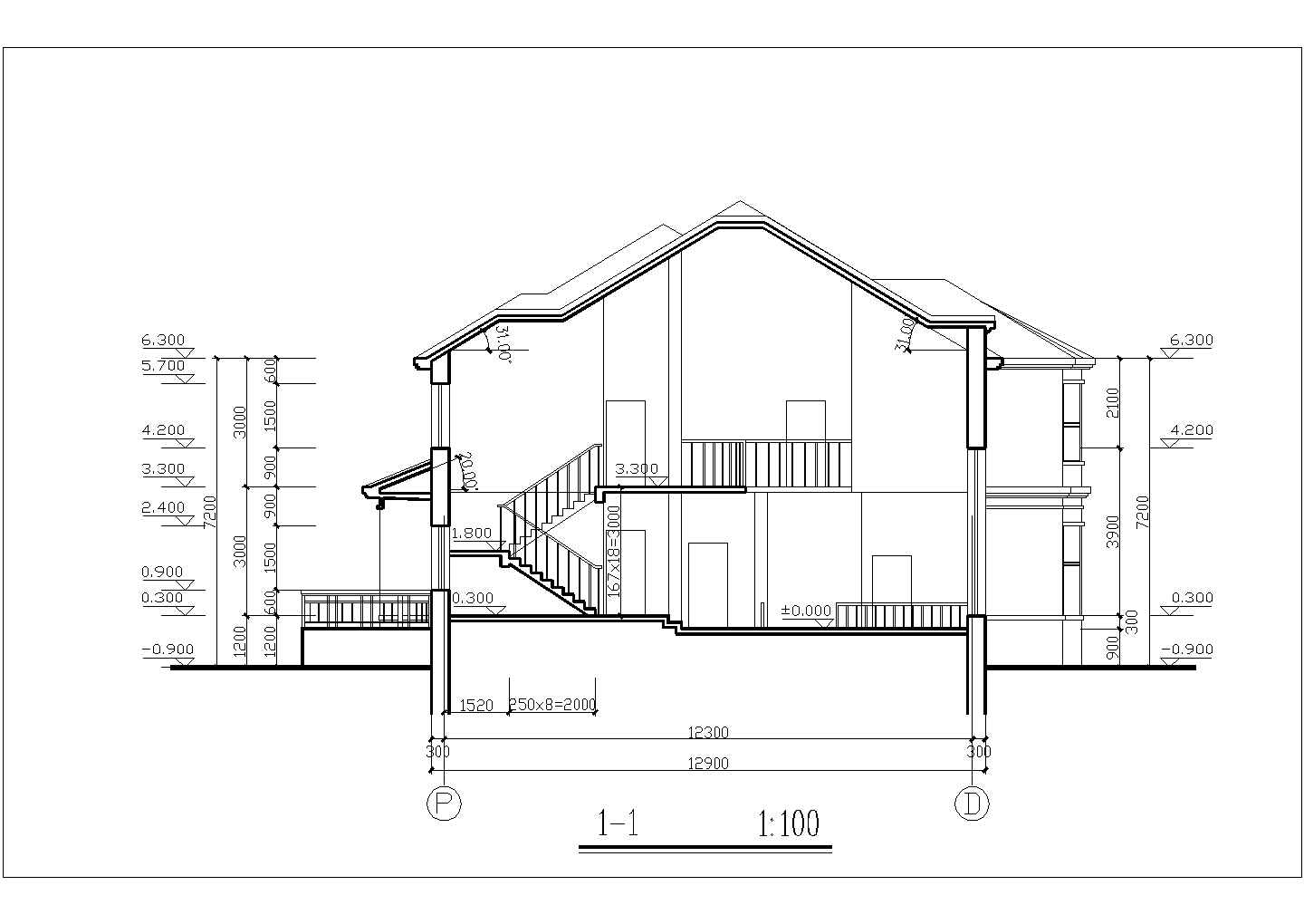341平米2层砖混结构自建乡村别墅建筑CAD设计图纸（含效果图）