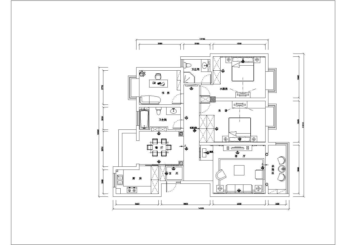 浙江省杭州市某高档住宅小区整体施工设计CAD图纸
