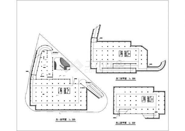 2.2万平米26层框剪商住楼平立剖面设计CAD图纸（1-5层商用）-图一